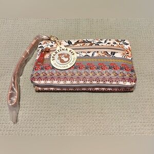 NWT Spartina 449 Multicolor Women's Retreat Wallet with Wrist Strap
